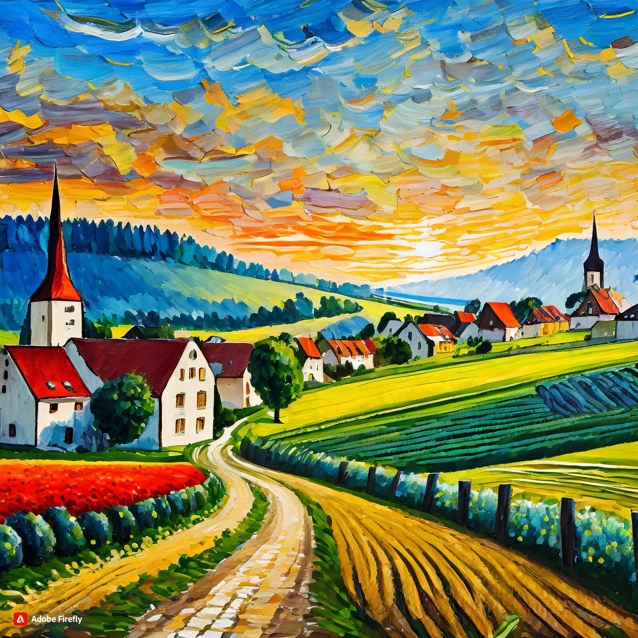 Firefly Present day rural Germany in painting style 18089.jpg